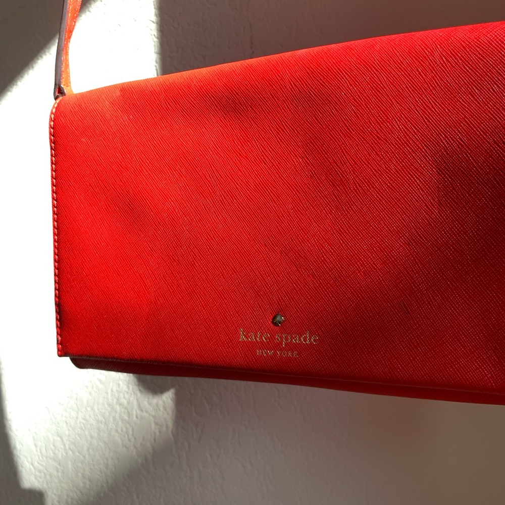 Kate Spade Crossbody Clutch Bag - Bright Red